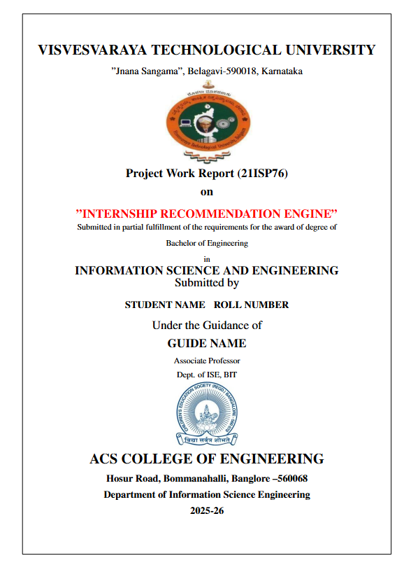 Internship Recommendation Engine